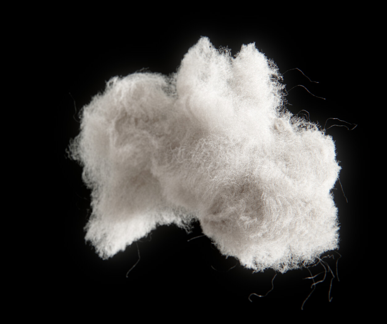 Cotton wool bunny CGI with fur